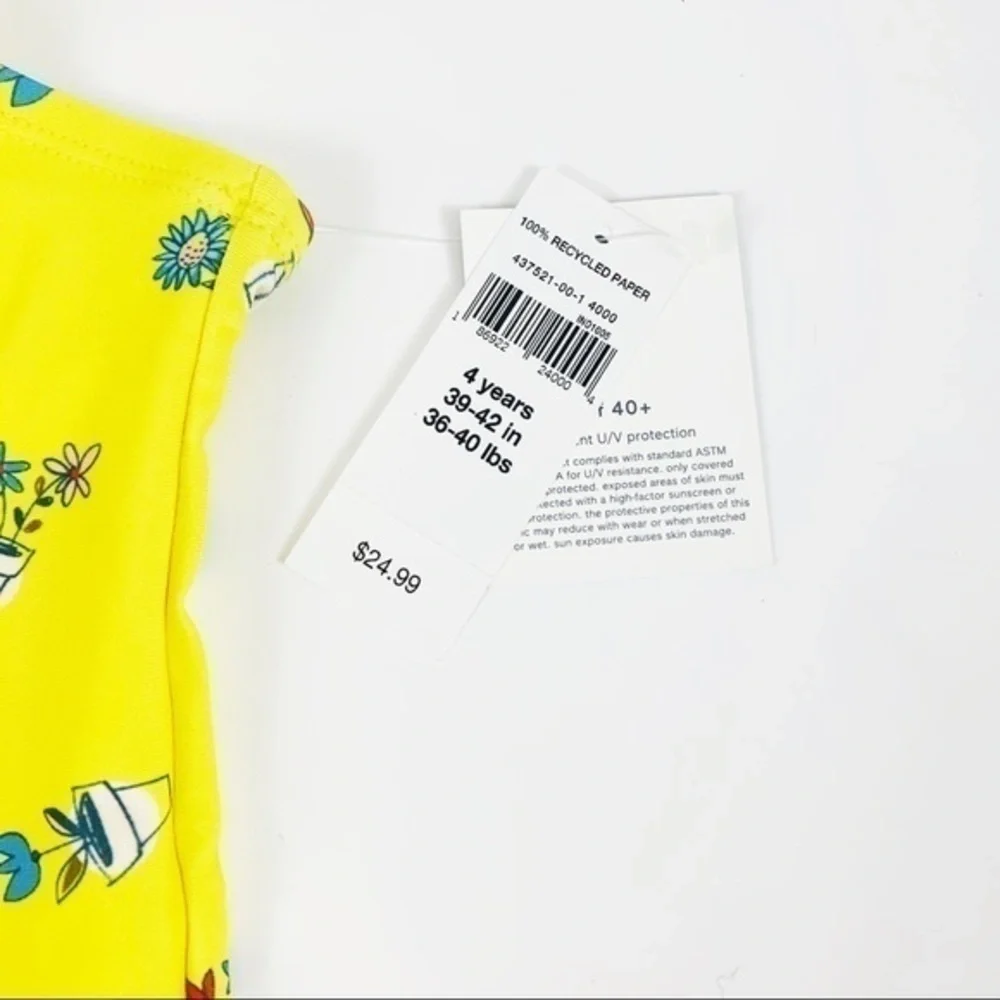 GAP yellow 4 years old girl swimsuit